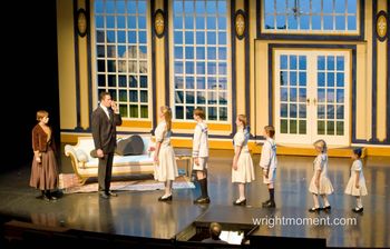 Playing Captain Von Trapp in Footlight Theatre's production of The Sound of Music. (my daughter Aubrey is playing Marta, second child from the right)
