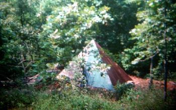 "Ozark Pyramid" (Under construction), Near White River, Arkansas, Billy Curmano, 1974
