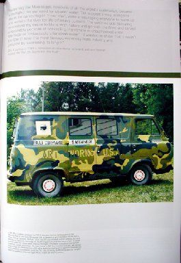 "The River Van" in "Disruptive Pattern Material" (London, England), mixed media, Billy X. Curmano - The official river project van used in the 2,367.4 mile Mississippi River Swim
