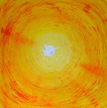 "Sun Salutation", Billy Curmano, 4'x4', Acrylic, 2012
