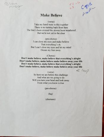 Ryan DeSiato 'Make Believe' Lyrics

