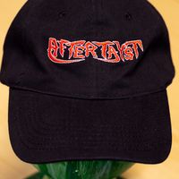Black, embroidred hat
