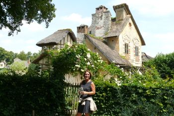 Visiting the Queen at her hamlet in the Trianon Gardens, Versailles
