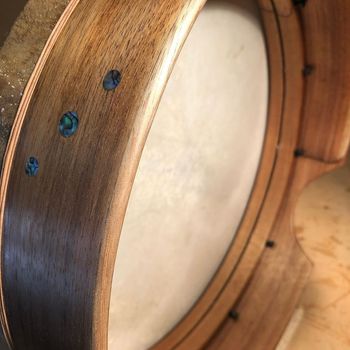 Paua shell inlay/ tunable 16" Blackwood Tar frame drum
