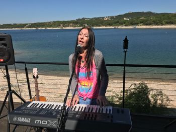 Kimberlee M Leber Performing Her Original Gospel Music Live on Lake Travis
