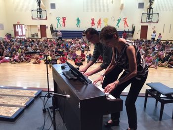 Marcia Ball and Sonny Leyland entertain students at Fairview Elementary
