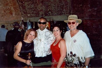 Andrea, Henry Butler, Lori & Craig backstage, Cincy Blues Fest
