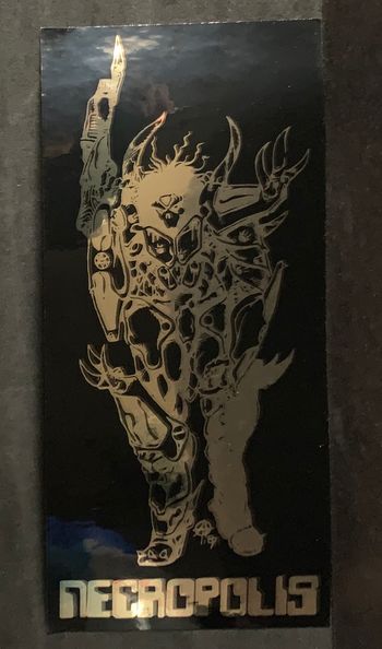 Second Sticker circa 1987 - Screen Printed Black Ink on Gold Metallic
