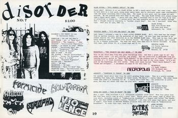 Disorder #7 1988
Philadelphia, PA USA
Paul Gross - Editor
