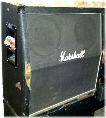This 4-12 Marshall Cab has rocked a lot of people and smelled a lot of stages, and it still sounds great

