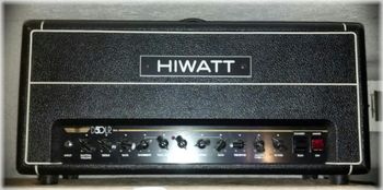 HIWATT 50 watt amp, not the "Classic Hiwatt" but a great sounding amp, I mainly would use it as a backup just in case, you never know, better prepared
