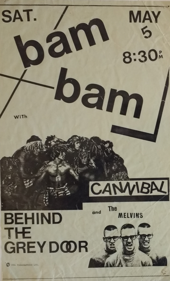 bam bam, cannibal, the melvins - the grey door seattle,  may 5, 1984
