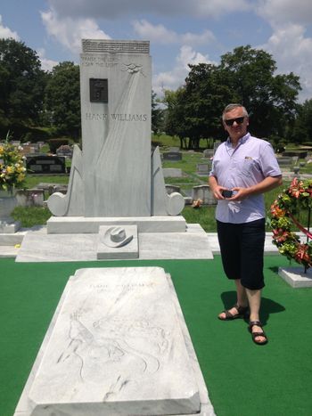 Roy at Hank WIlliams' grave at Montgomery Alabama.
