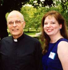 Cardinal George and Joan after her singing mass with him at Holy Name Cathedral
