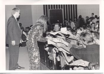 Signing autographs after Grammy in the Schools
