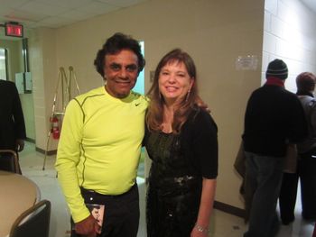 Backstage with Johnny Mathis
