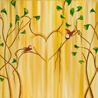 "Two Little Birds" - 24" X 36" Canvas Print 1.5" Gallery wrapped - READY TO HANG