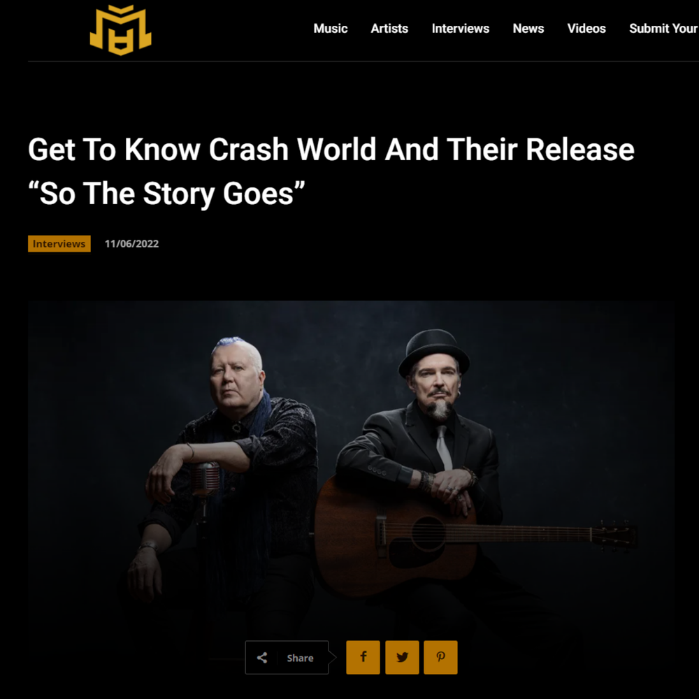 Crash World Interview Glen MacLeod So The Story Goes Album Release