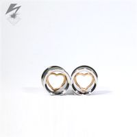 1/2" Steel Double Flared Eyelets with Brass Heart Insert (Pair)
