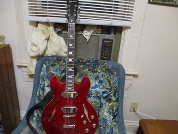 My most-played guitar these days: Epiphone Casino. Always liked 335's, just couldn't afford a Gibson.
