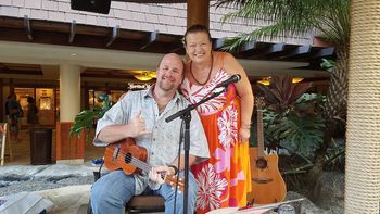 with Robi Kahakalau, Ka Ni Ka Pila Grille, Waikiki - June 2017
