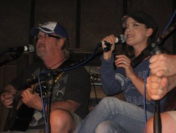 Karyn and I singing at "The Bull"...LATE , Late , Late nite...or early morning would be a better description...

