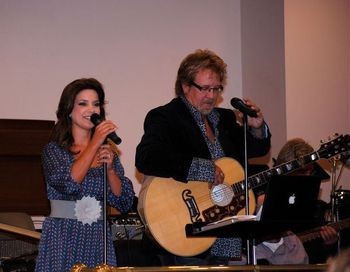 Karyn and I playing at the Winton Road Church of God in Cincy...Love those people..
