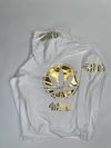420 HOODIE (WHITE/GOLD)