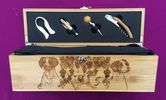 Laser Engraved Bamboo Wine Box with Tools-Brittany 