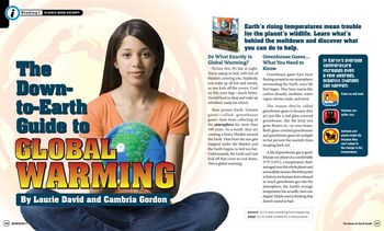 "The Down To Earth Guide To Global Warming" Spread Scholastic Books
