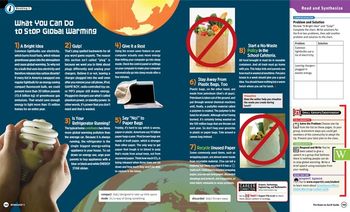 "The Down To Earth Guide To Global Warming" Back Spread Scholastic Books
