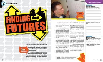 "Finding Their Futures" Spread Scholastic Books
