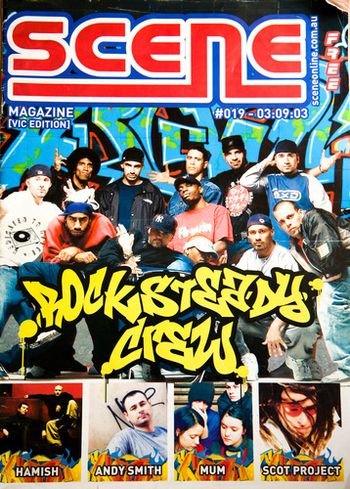 RSC on the cover of Scene Magazine 2003 (Q third from left top row)
