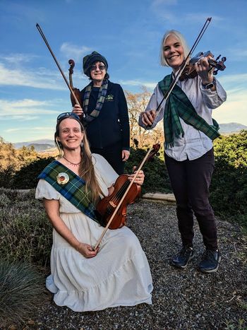 A trio of San Francisco Scottish fiddlers will be joined by nearly 100 of their colleagues for a series of three concerts coming up in May. Credit: Emily Parsons