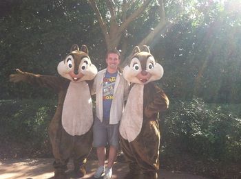 With Chip and Dale! So cool!
