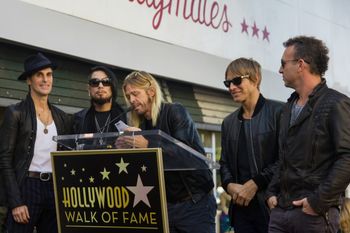 Jane's Addiction: Perry Farrell, Dave Navarro, Stephen Perkins and Chris Chaney on October 31, 2013 at the Jane's Addiction Star Ceremony on the Walk of Fame in Hollywood, California.

