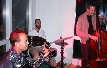 A gig in Sausalito, CA. Gabe, Matt Grippo, and Seth Ford-Young
