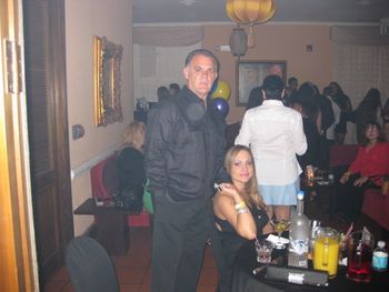 Eddie and his wife Alba in the VIP every weekend
