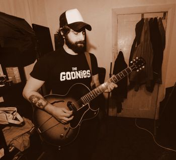 Mikey Laying down some guitar with a 1950's Gibson 225
