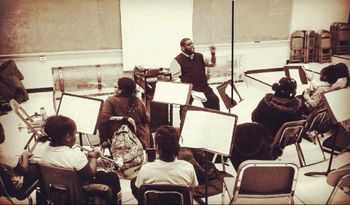 Lecturing the Oak Park Middle School Band 2016
