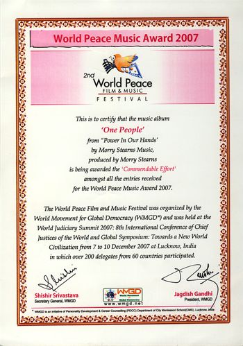 World Peace Music Award
