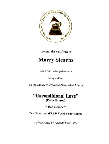 Grammy Certificate
