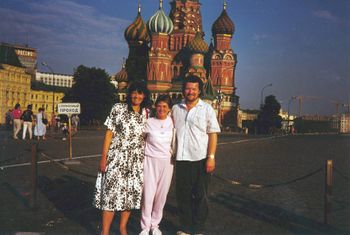 Tatyana (our Russian tour guide), Louise Eldridge, and Morry.

