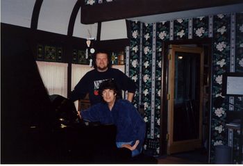 With David at his studio, recording his piano track on 'In the Quiet Night' from the 'Power in Our Hands' album.
