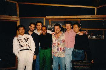 Producing Peabo Bryson  in New York with Michael Martin, Masaru Nishiyama, Peabo, Morry, Bob Benson, and the crew.
