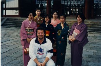 With some very friendly Japanese ladies.
