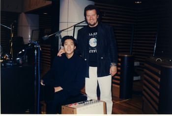 With Korean pop star, Dick Lee, at FM Tokyo environmental radio special.
