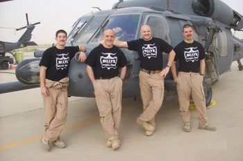 Major Yonel Dorelis USAF Air Rescue, Iraq and his crew! what an honor to have these guys wear the Billy's T-Shirt
