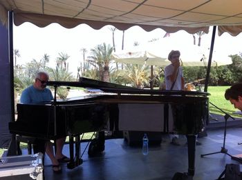 Sound check for the "Cotton Club" concert in Marrakech, Morocco.
