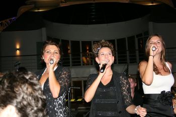 Singing "Lady Marmalade" with Lisa- Marie Holmes and Francesca Berlin for Rock the Boat on the Seaboard Quest
